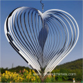 Silver Heart Wind Spinners for Outdoor Decor